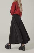 A-Line Wool-Blend Maxi Skirt