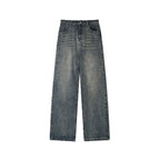 Vintage Washed Straight-Leg Jeans