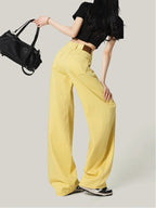 High-Waisted Loose Drape Straight-Leg Pants