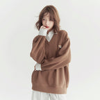 Shirt Collar Fake Two-Piece Sweater