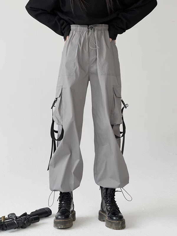 Side-Drawstring Cargo Pants