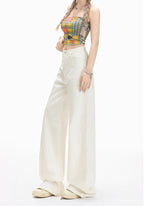 Loose Drape Straight-Leg Pants