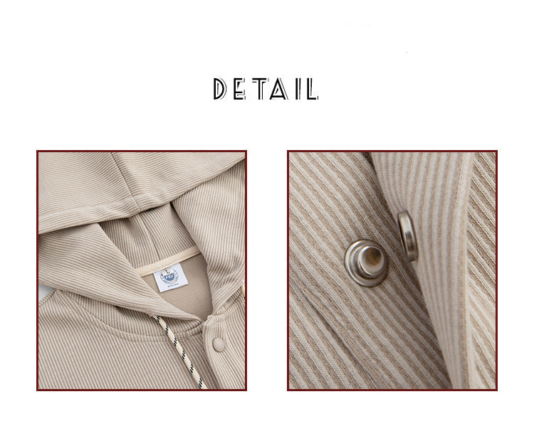 Ribbed Knit Cropped Hoodie