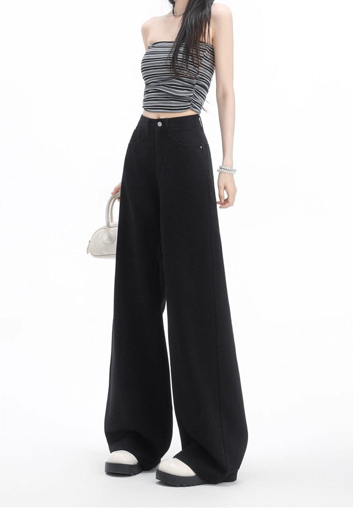 Loose Drape Straight-Leg Pants
