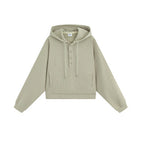 Ribbed Knit Cropped Hoodie