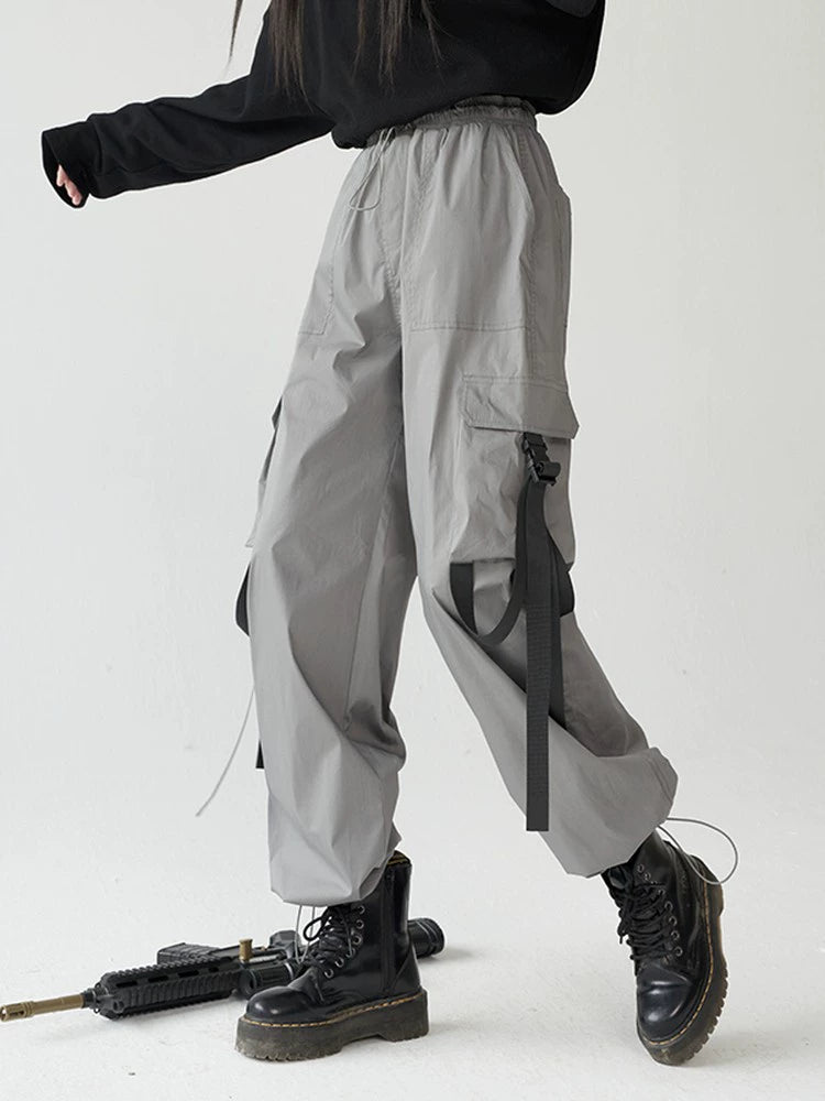 Side-Drawstring Cargo Pants