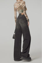 American Vintage High-Waisted Wide-Leg Jeans
