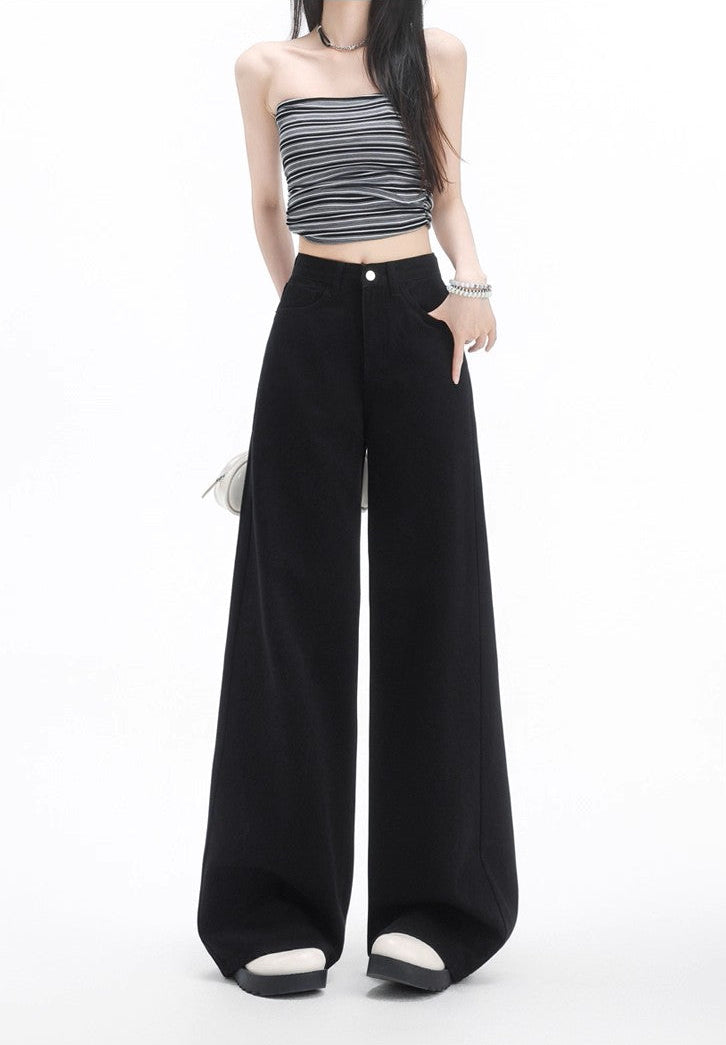 Loose Drape Straight-Leg Pants