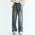 Vintage Washed Straight-Leg Jeans