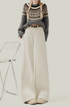 Off-White Drap Wide-Leg Jeans