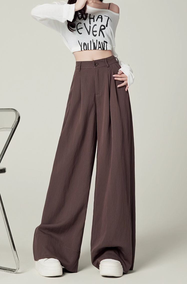 Linen-Blend Wide-Leg Pants