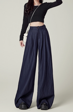 Linen-Blend Wide-Leg Pants