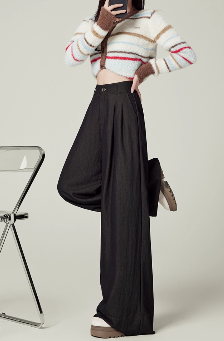 Linen-Blend Wide-Leg Pants