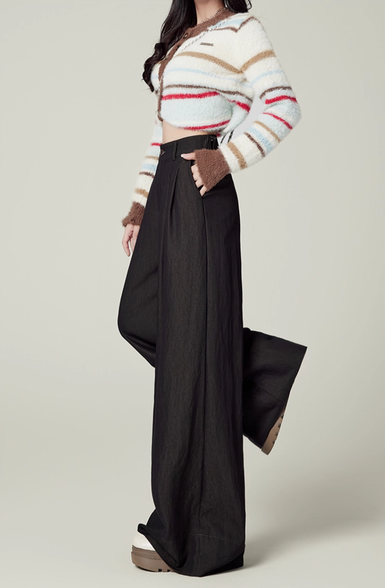 Linen-Blend Wide-Leg Pants