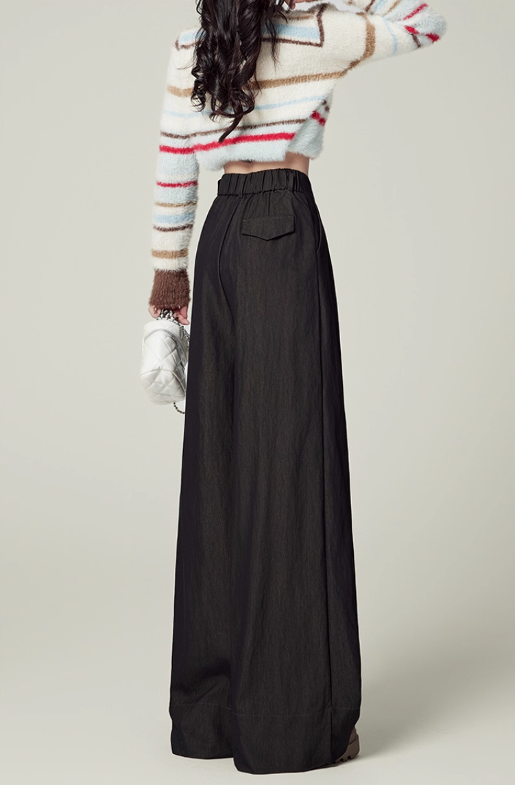 Linen-Blend Wide-Leg Pants