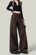 Mallard Brown Wide-Leg Jeans