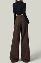 Mallard Brown Wide-Leg Jeans