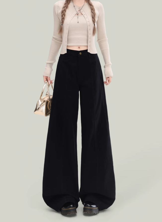 Mallard Brown Wide-Leg Jeans