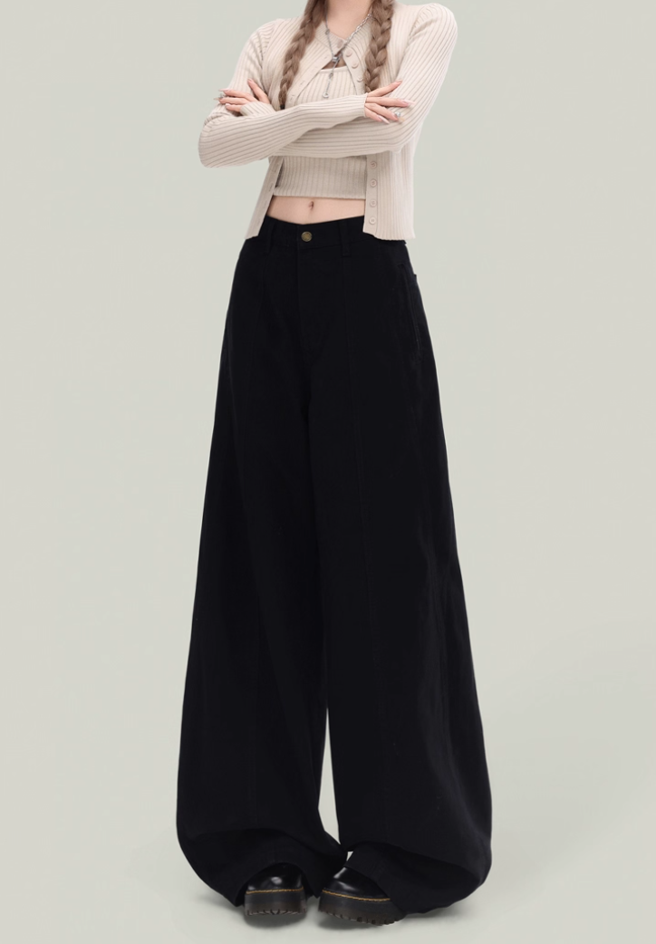 Mallard Brown Wide-Leg Jeans