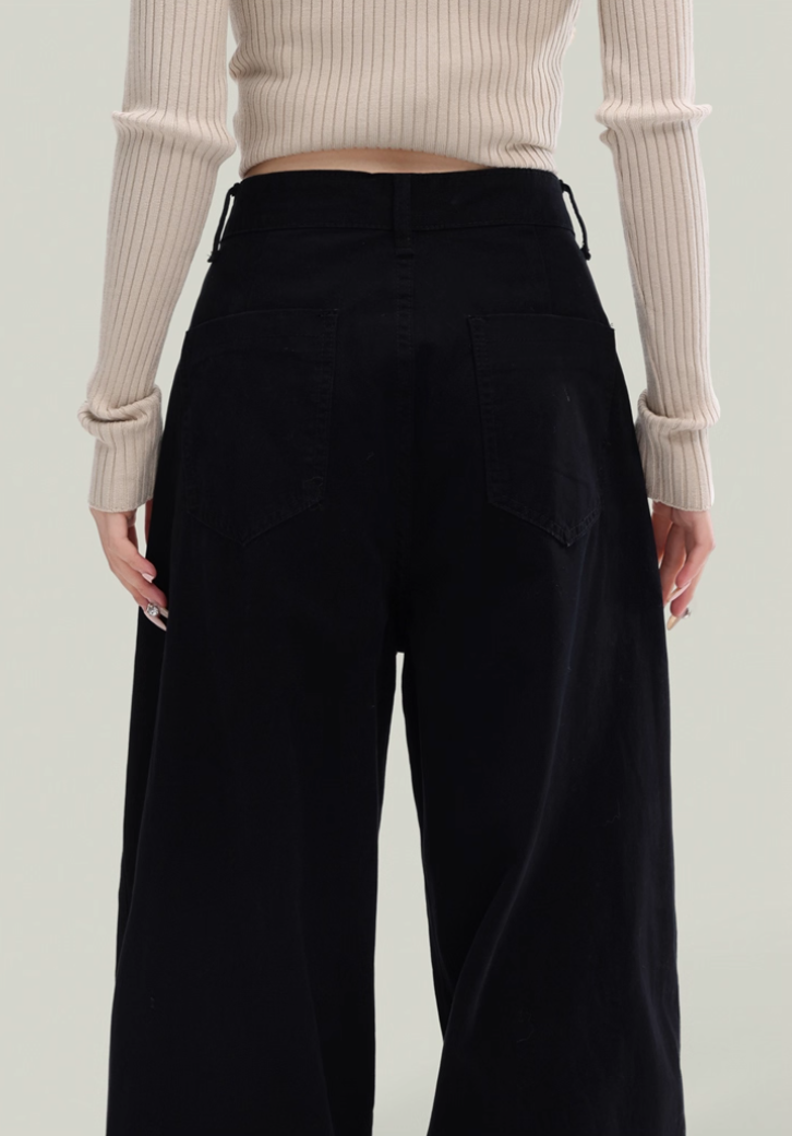 Mallard Brown Wide-Leg Jeans