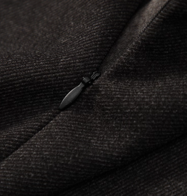 A-Line Wool-Blend Maxi Skirt