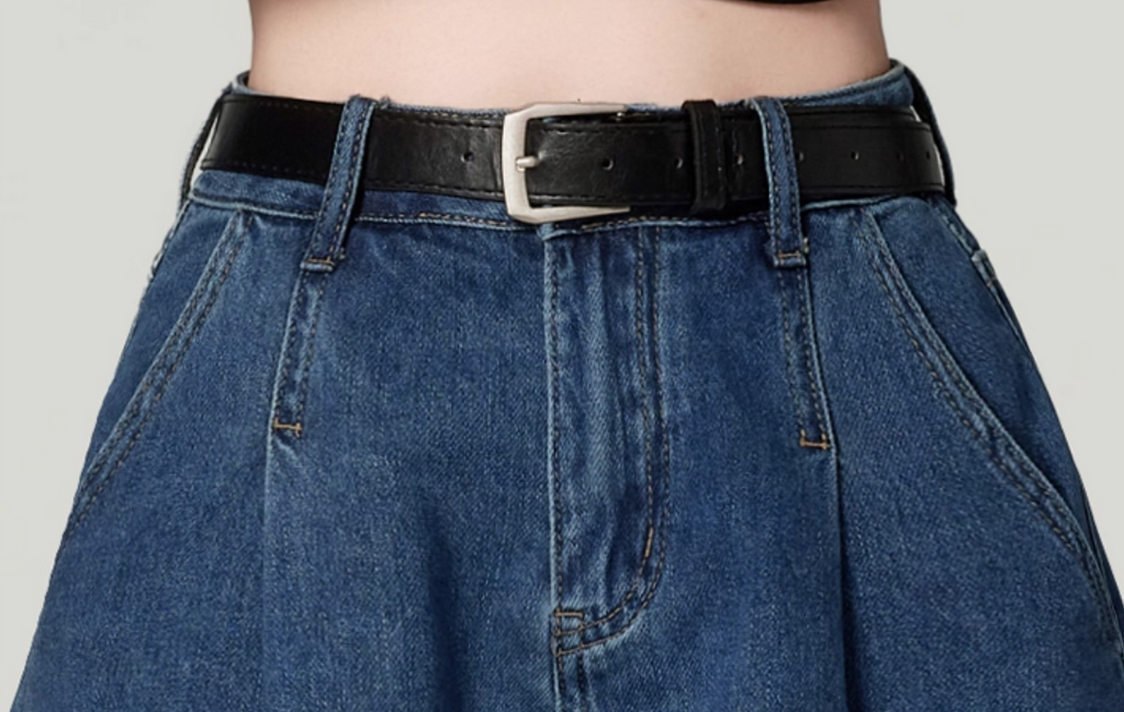 Retro Wide-Leg Denim Shorts